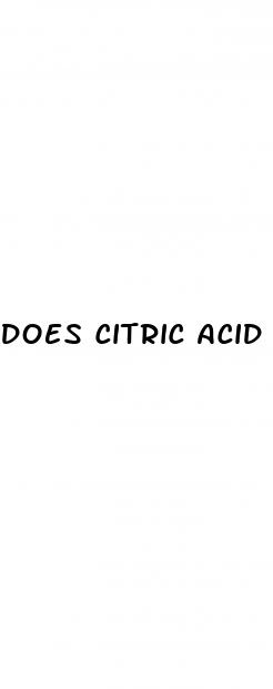 does citric acid affect blood sugar