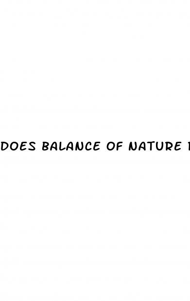 does balance of nature raise blood sugar
