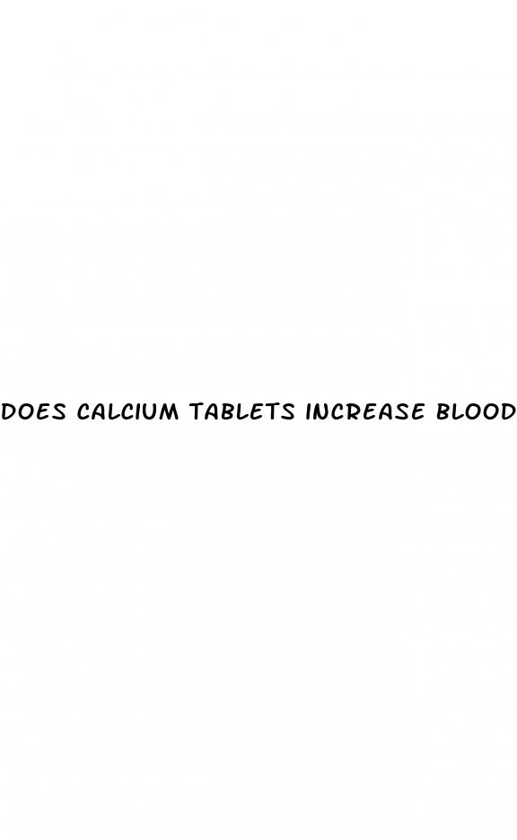 does calcium tablets increase blood sugar