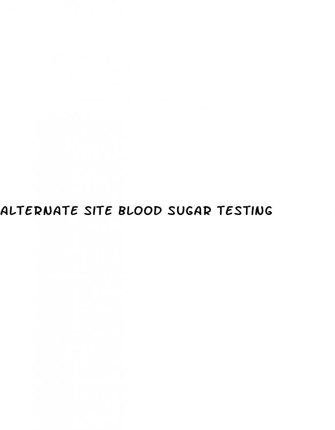 alternate site blood sugar testing