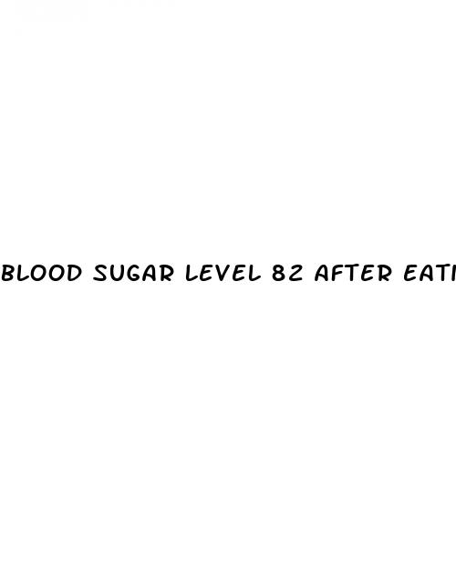 blood sugar level 82 after eating