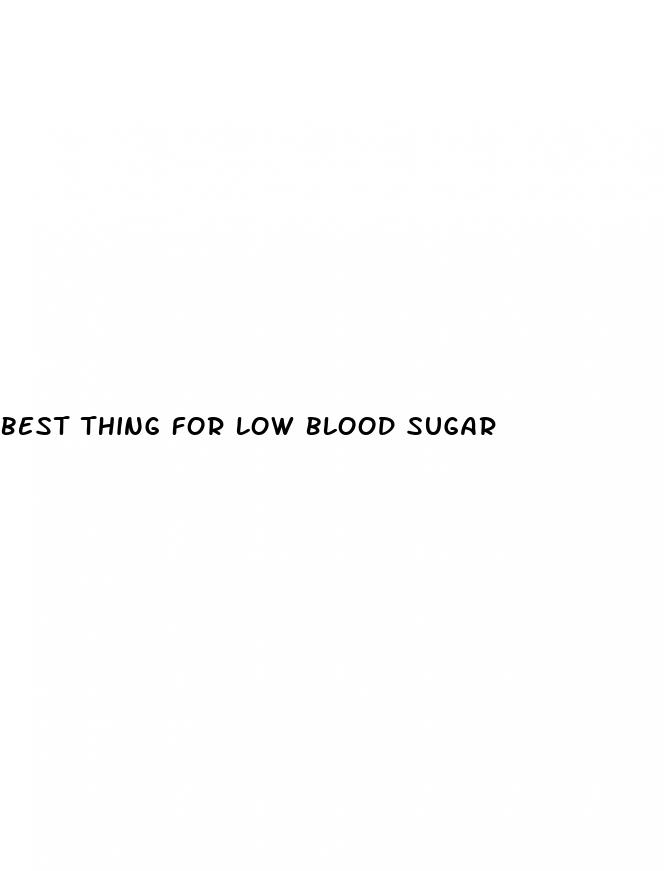 best thing for low blood sugar
