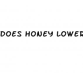does honey lower blood sugar