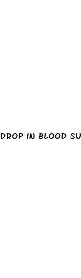 drop in blood sugar symptoms