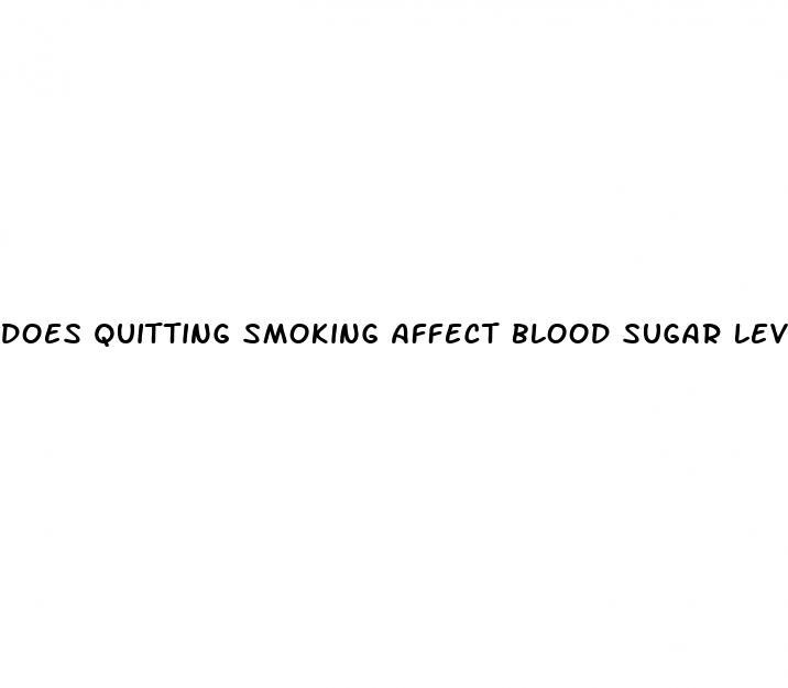 does quitting smoking affect blood sugar levels