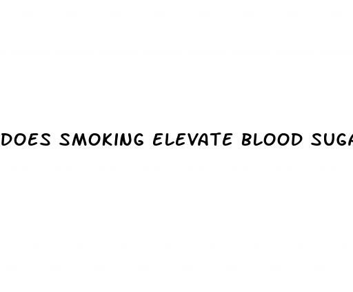 does smoking elevate blood sugar
