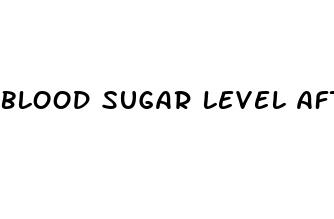 blood sugar level after eating dinner