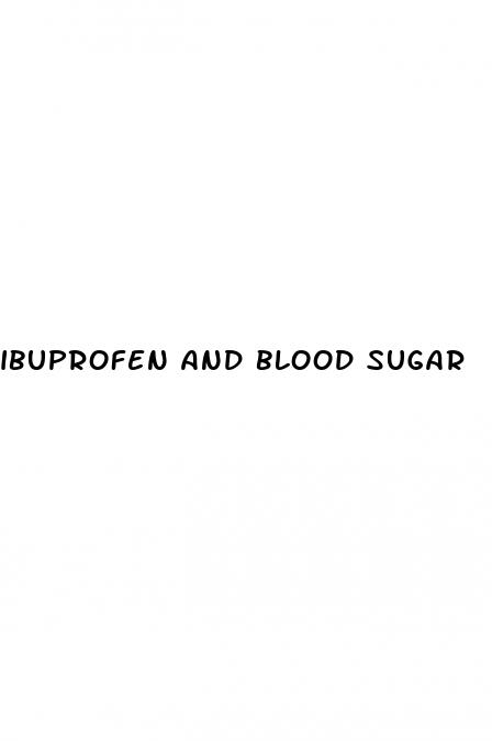 ibuprofen and blood sugar