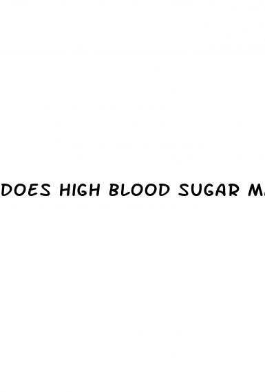does high blood sugar make you tired