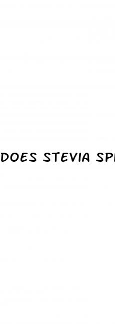 does stevia spike blood sugar levels