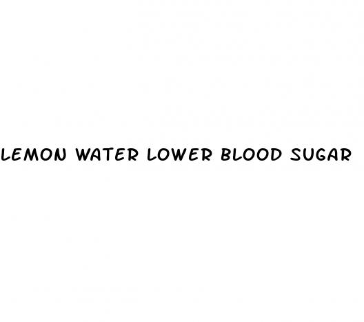 lemon water lower blood sugar