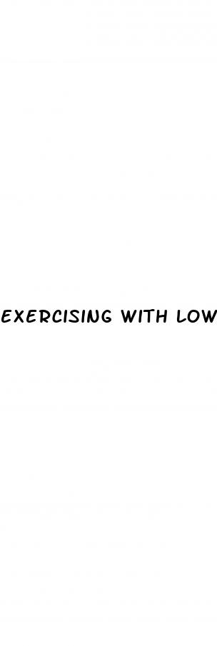exercising with low blood sugar