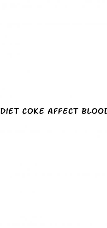 diet coke affect blood sugar