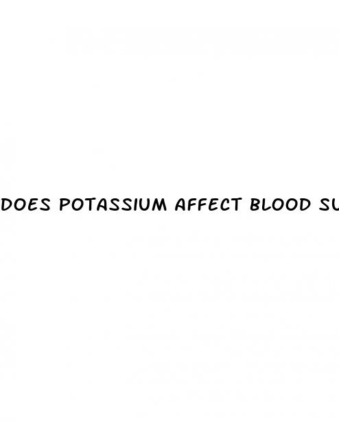 does potassium affect blood sugar