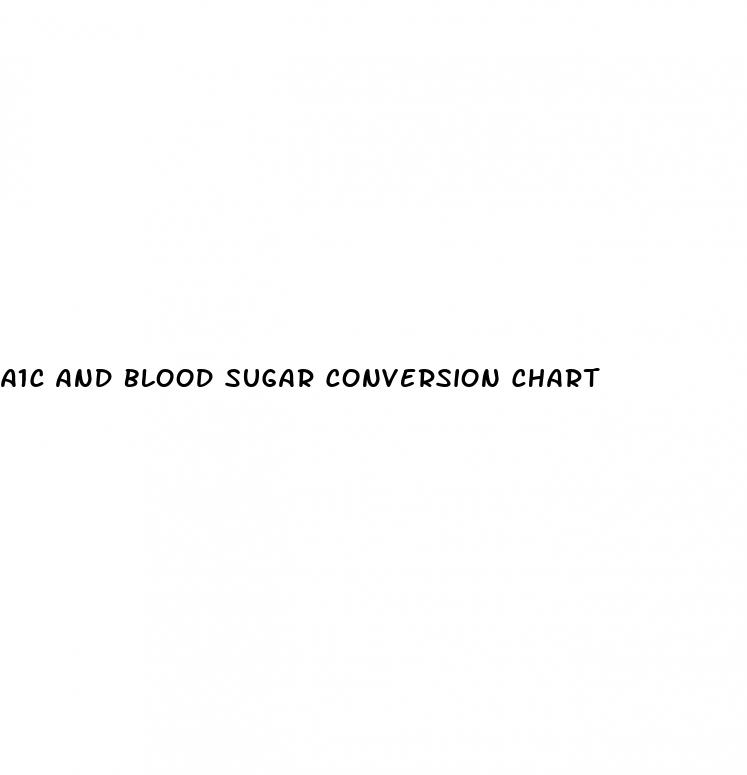 a1c and blood sugar conversion chart