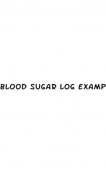 blood sugar log example