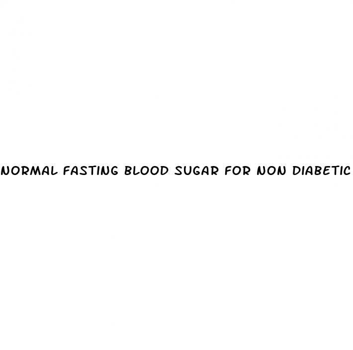 normal fasting blood sugar for non diabetic