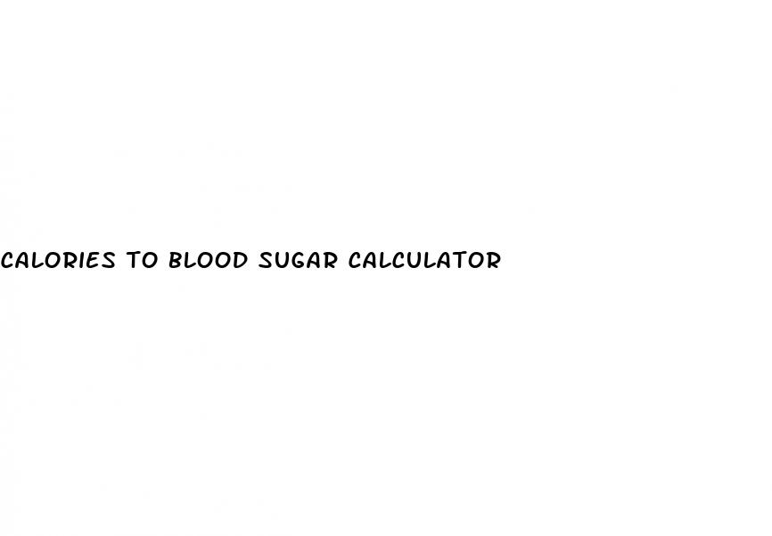 calories to blood sugar calculator