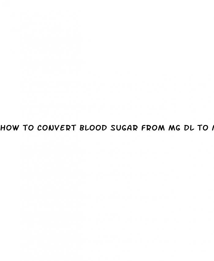 how to convert blood sugar from mg dl to mmol l