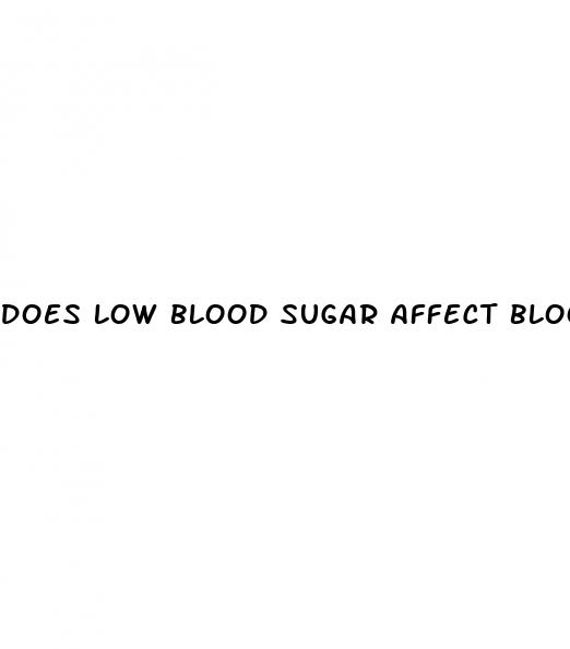 does low blood sugar affect blood pressure