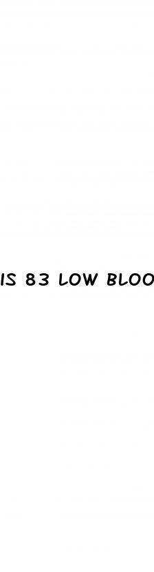 is 83 low blood sugar