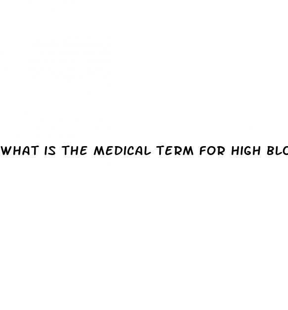 what is the medical term for high blood sugar