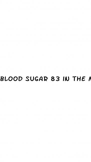 blood sugar 83 in the morning