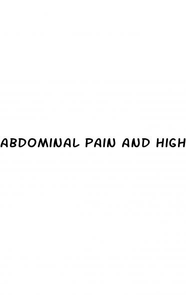 abdominal pain and high blood sugar