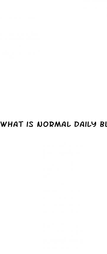 what is normal daily blood sugar