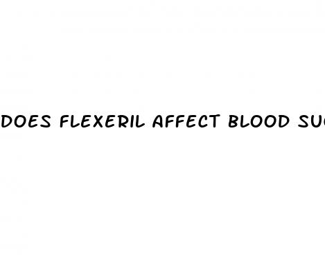 does flexeril affect blood sugar