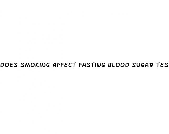 does smoking affect fasting blood sugar test