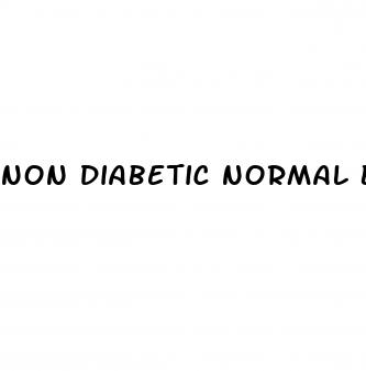 non diabetic normal blood sugar
