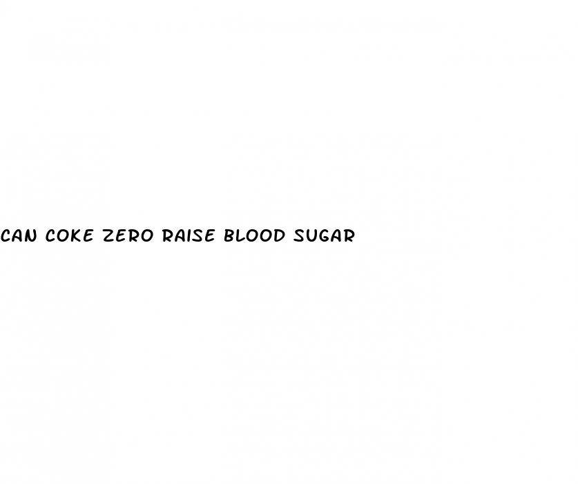 can coke zero raise blood sugar