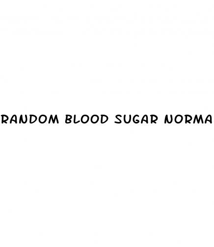 random blood sugar normal range