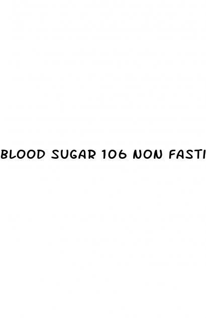 blood sugar 106 non fasting