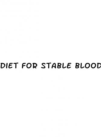 diet for stable blood sugar