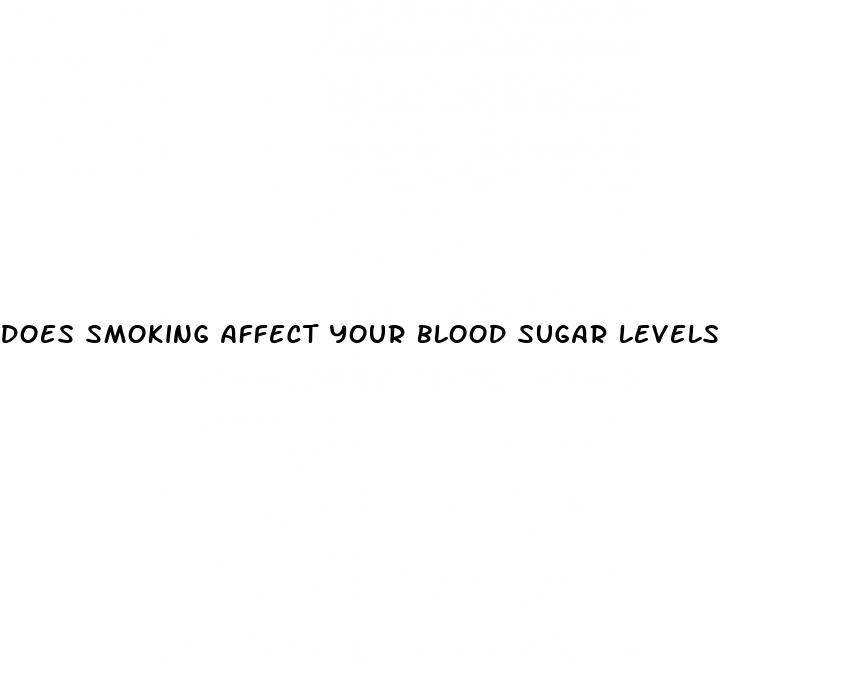 does smoking affect your blood sugar levels