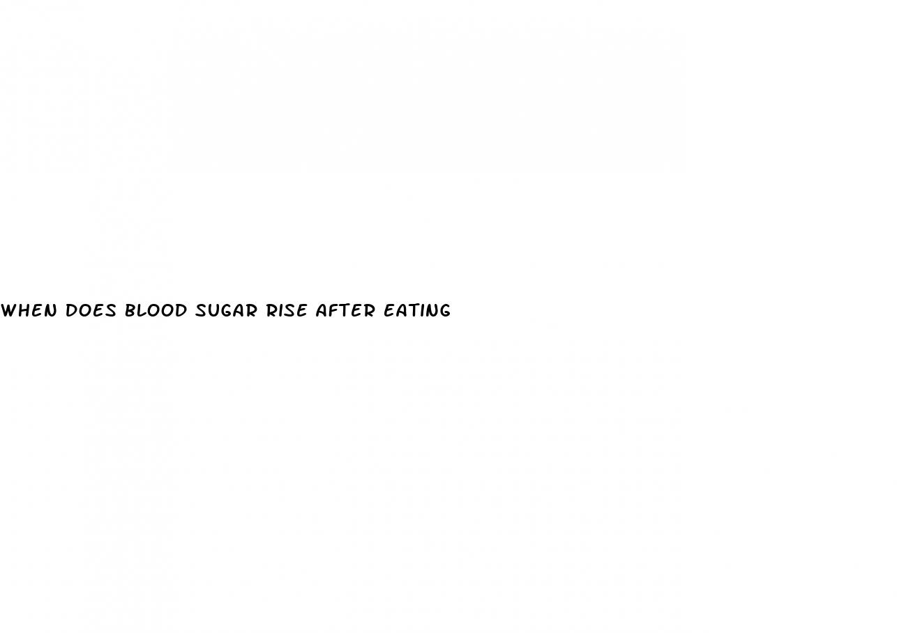 when does blood sugar rise after eating
