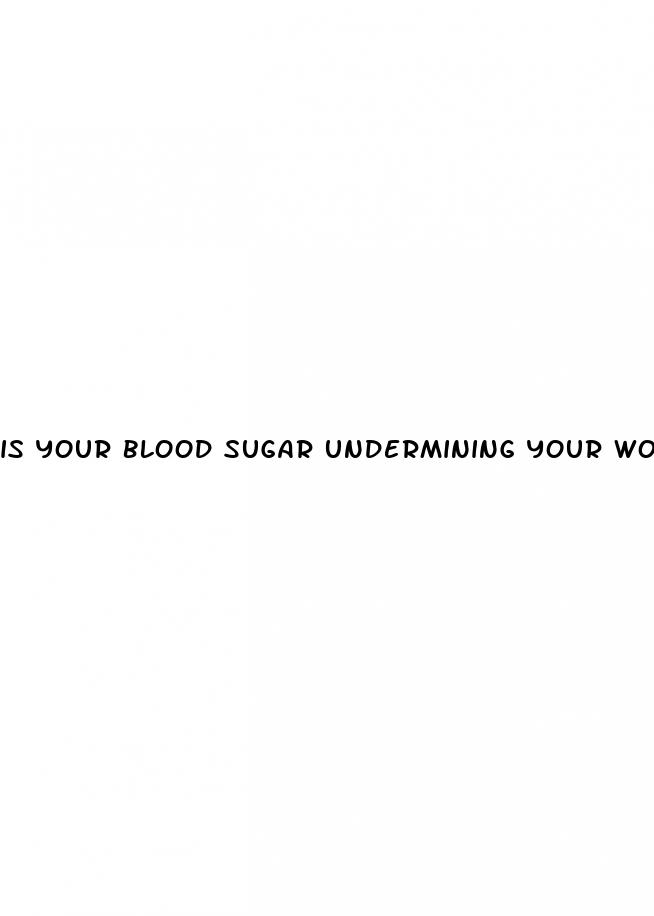is your blood sugar undermining your workouts