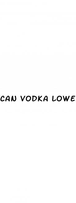 can vodka lower blood sugar