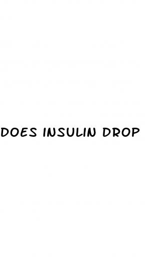 does insulin drop blood sugar