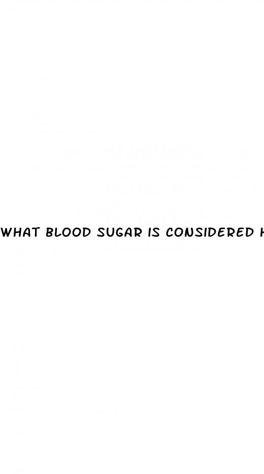 what blood sugar is considered high