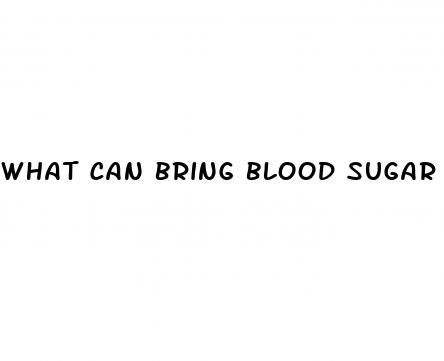 what can bring blood sugar down quickly