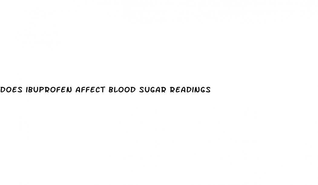 does ibuprofen affect blood sugar readings