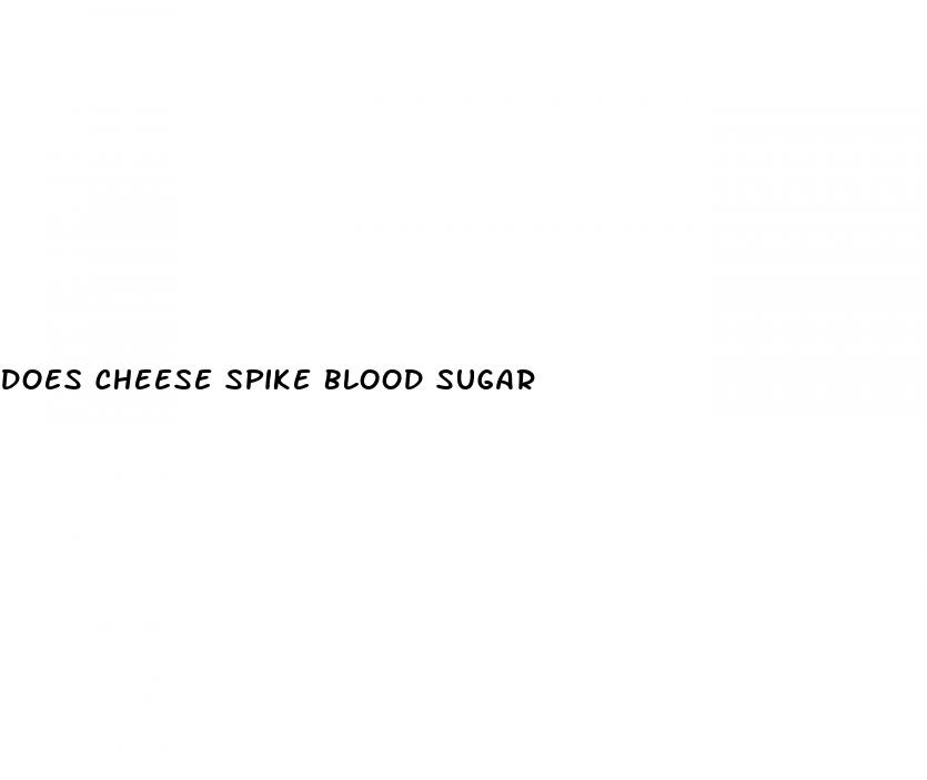 does cheese spike blood sugar