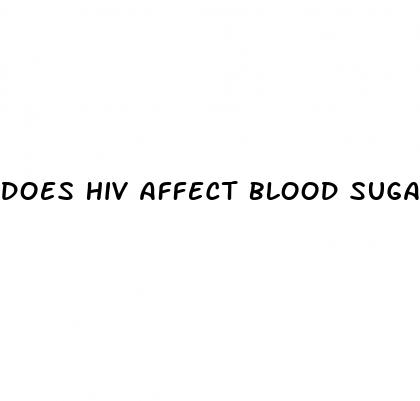 does hiv affect blood sugar