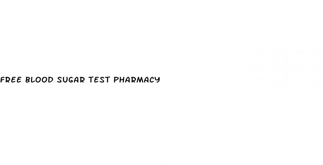 free blood sugar test pharmacy