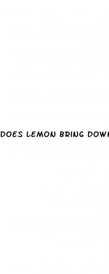 does lemon bring down blood sugar