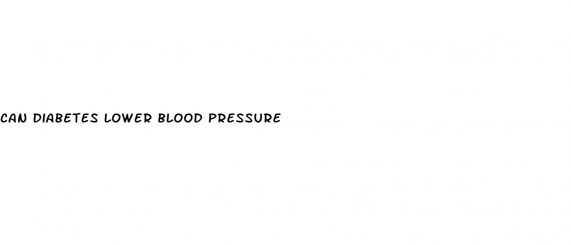 can diabetes lower blood pressure