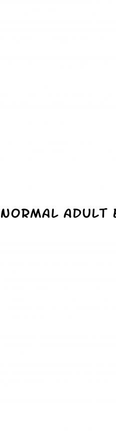 normal adult blood sugar levels